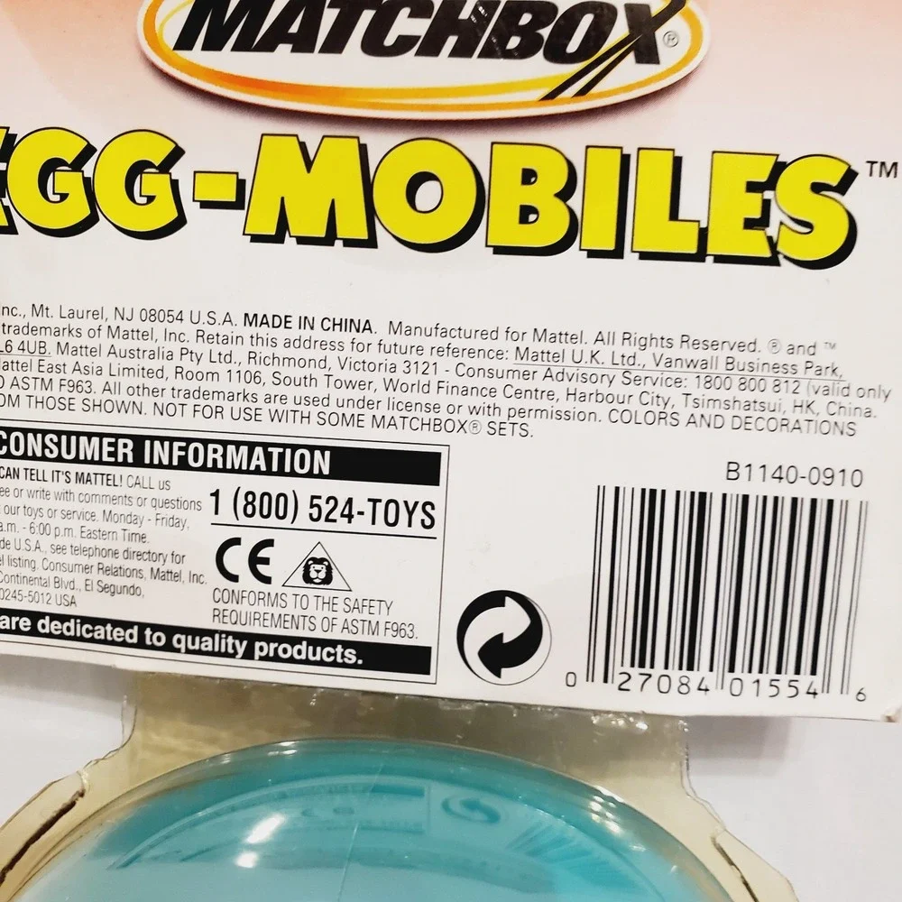 2002 Matchbox Egg-Mobiles 3 Eggs Each Contains One Matchbox Car, Pkg Has Issues